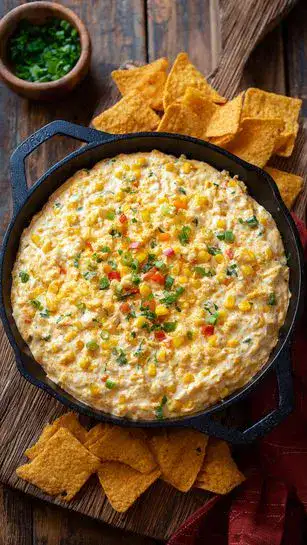 Hot Corn Dip with Cream Cheese With Fritos